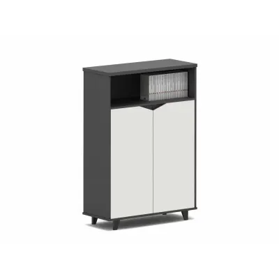 Corp mobilă birou cu 2 usi / comodă cu 2 usi si spatiu de bibliotecă ,design modern și elegant ,calitate premium , dimensiuni 800*400*1200