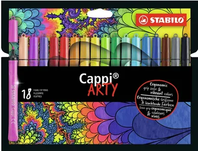 Pixuri marcatoare Stabilo Arty - Cappi, 18 culori