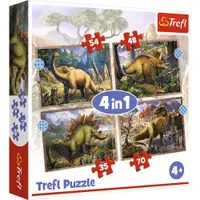 Puzzle Trefl 4 in 1 - Dinozauri interesanti