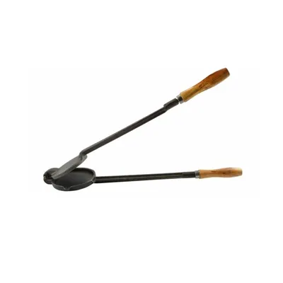 Dispozitiv Fonta pentru Prajit Slanina, 12.5 cm Diametru, Maner de Lemn, Perfect Home