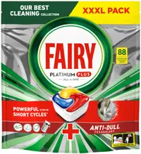 Tablete pentru mașina de spălat vase Fairy - Platinum Plus, Lemon, 88 buc