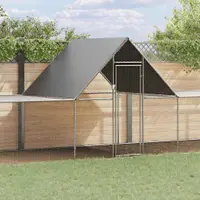 vidaXL Coteț pentru păsări, 10 x 2 x 2 m, oțel galvanizat