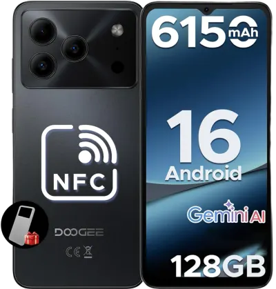 Telefon Doogee Note 56 Pro 4G Octa-Core 6.56-inch IPS 90Hz 4GB RAM 128GB NFC 6150mAh Android 16 Black