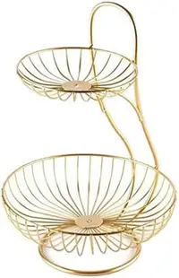 Fructieră pe două niveluri Morello - Gold, 37 cm