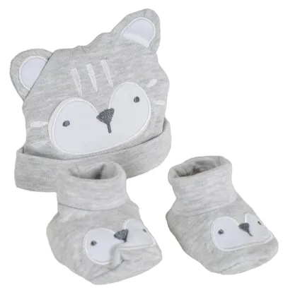 Set pălărie și pantaloni scurți pentru copii Cangaroo - Rey, gri