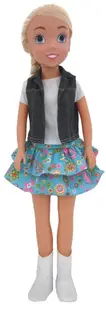 Păpușă Bambolina - Fetele Gamour, cu vestă din denim, 80 cm