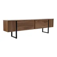 Comodă TV în culoare naturală închisă cu aspect de lemn de nuc 180x50x29,5 cm Serenity – Kalune Design
