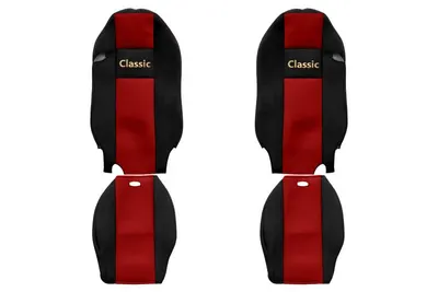 Set huse scaun textil camion compatibile cu Mercedes Actros MP 2 (01.2003-12.2006), Rosu