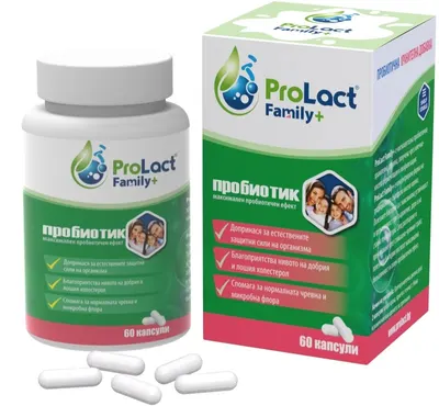 Family+ Probiotic pentru întreaga familie, 60 capsule, ProLact