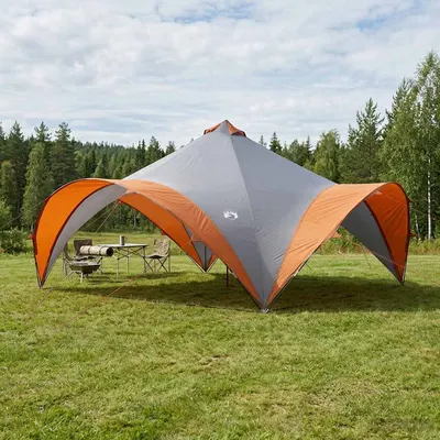 vidaXL Cort pentru Petreceri Gri și Portocalie 600 x 600 x 400 cm