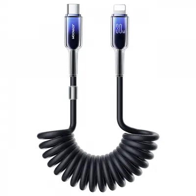 Cablu Date si Incarcare USB-C - Lightning Joyroom S-A43 Crystal, 30W, 1.5m, Negru