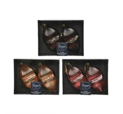 Set 2 globuri - Olive Glass Glitter - mai multe culori