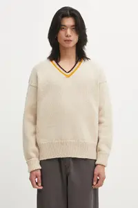 Visvim pulover de lână COLLEGE V-NECK