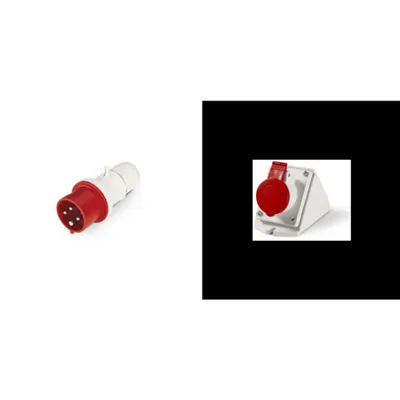 Pachet SCAME: Priza Industriala Aplicata 32A + Fisa Mobila 32A (3P+E, IP44, 380-415V)