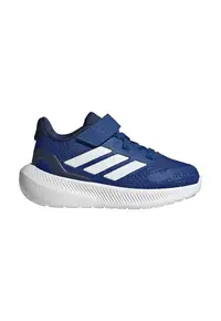 Pantofi sport Run Falcon 5 din material textil cu velcro - Albastru inchis/Alb optic