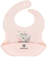 Bavetă din silicon KikkaBoo - Savanna, Friends Pink