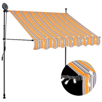 Gossi copertina retractabila manual cu led, galben & albastru, 100 cm
