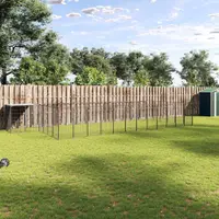 vidaXL Padoc pentru câini, negru, 22,99 m², oțel