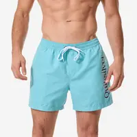Șort de baie Boardshort surf Quiksilver surf scurt 15' talie elastică Albastru