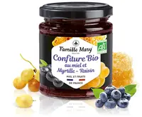 Gem de miere, afine și struguri, 220 g, Famille Mary