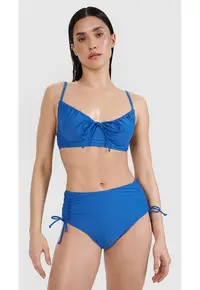 Sutien de bikini albastru - balconette - cupe detasabile - material sintetic