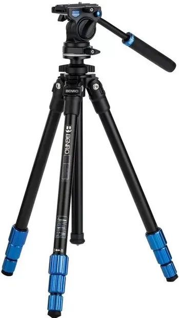 Trepied video Benro - TSL08AS2 Slim, 52 - 145cm, negru