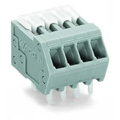 PCB terminal block; Locking slides; 0.5 mm²; Pin spacing 2.5 mm; 14-pole; CAGE CLAMP®; 0,50 mm²; gray