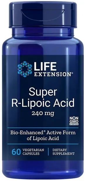 Super R-Lipoic Acid, 240 mg, 60 vege capsule, Life Extension