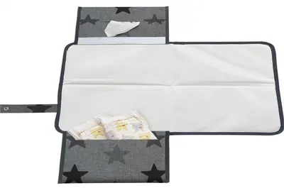 Pliabila salteluță de înfășat 3 în 1 Dooky - Grey Stars