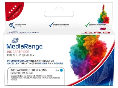 Cartuș de cerneală compatibil MediaRange - MRCP551CXL, pentru Canon PIXMA, albastru