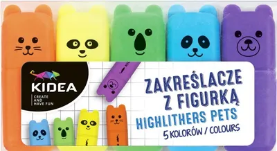 Marcator text Kidea - Animale, 5 buc.