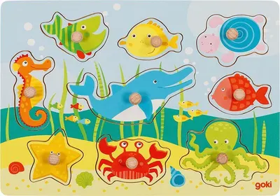 Puzzle cu mânere Goki - Underwater World II
