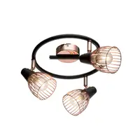 Lustra 3xe14 Ambix Negru/cupru