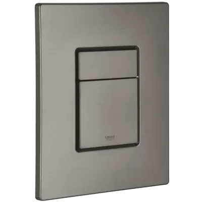Placa de actionare WC Grohe 38732AL0, Skate Cosmopolitan wall plate, dubla spalare, reversibila, 156 x 197 mm, mat, Hard graphite