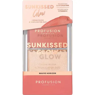Paleta Duo Blush Cremos + Iluminator Stralucitor Sunkissed Glow Nuanta Mauve Horizon
