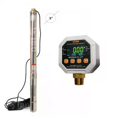 Pompa submersibila cu presostat electronic IBOPRESS-10, 10 bari, IBO Polonia, rezistenta la nisip 2.5STM24, 370W, 45l/min, H-66m