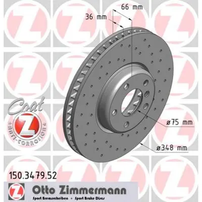 Disc frana ZIMMERMANN 150.3479.52
