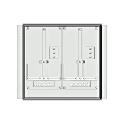 Meter box insert 1-row, 2 meter boards / 9 Modul heights