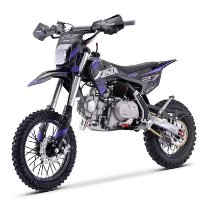 Motocicleta Enduro Cross Asix XB27 A2, 125cc, 4T, roti 14 12 , far, pornire electromotor, culoare negru violet