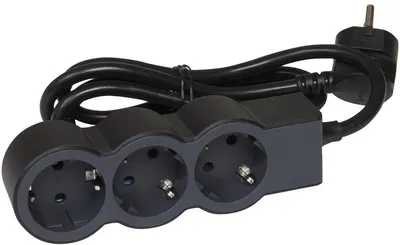 Benzi de alimentare Legrand - 694550 3x shuko, cablu de 1,5 m, negru-gri