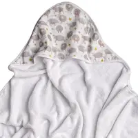 Prosop cu gluga bambusbumbac organic Dreamy Sheeps 90x90cm XKKO