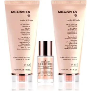 Medavita Huile d'Étolle Moisturizing Hair and Body Travel Set set cadou pentru corp si par pentru femei
