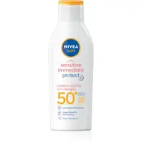 NIVEA SUN Sensitive Immediate lotiune de plaja pentru pielea sensibila SPF 50+