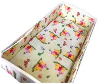 Lenjerie patut cu 5 piese Croitoria Noastra Winnie de Plus galben 120x60 cm