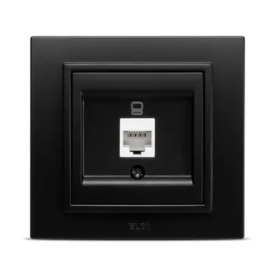 Priza UTP 1XRJ45 CAT6E ST, negru mat, Zena EL-BI