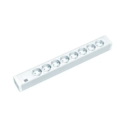 PDU19'' 8xSchuko Alb, 2 m fisa Schuko, PVC