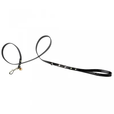 Lesa textila, neagra, decorata cu cristale Swarovski, lungime 1 m, latime 1.2 cm