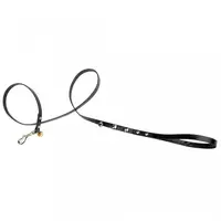 Lesa textila, neagra, decorata cu cristale Swarovski, lungime 1 m, latime 1.2 cm