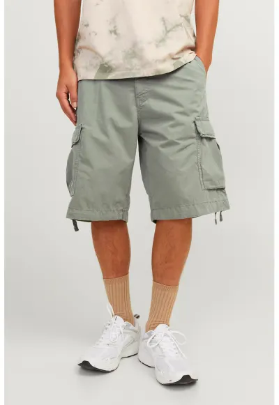 Bermude cargo relaxed fit - Verde deschis