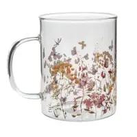 Cană din sticlă 410 ml Flowers – Dakls